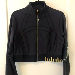 lululemon Special Edition Define Jacket, cropped, black and gold
